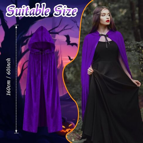 Women's Halloween Cosplay Costume,Purple Cape and Anime Cosplay Waist Belt, Costumes Props Set in Saudi Arabia