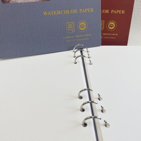 MAIMOUFIN Watercolor Journal,100% Cotton Watercolor Paper, 7.6" x 7.6",20 Sheets（140LB/300GSM） Cold Press, Hardcover Square Loose-Leaf Watercolor Sketchbook Pad for Artists, Art Lovers (Cold Press) in Saudi Arabia