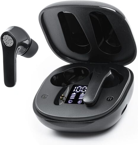 سماعات أذن لمترجم اللغة، جهاز ترجمة فوري ثنائي الاتجاه مع 144 لغة، ترجمة صوتية عبر الإنترنت عبر البلوتوث، دقة عالية، رد فعل سريع وتقليل الضوضاء (أسود) in Kuwait