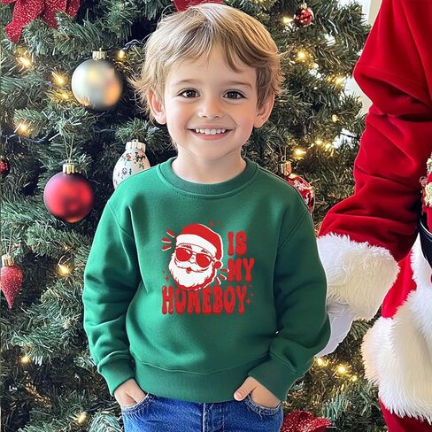 Toddler Boy Girl Christmas Sweatshirts Kid Ugly Xmas Shirt Cotton Long Sleeve Top 3-10 Years in Kuwait