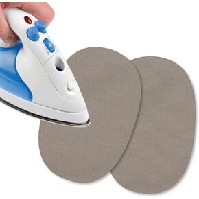 USIT, 2pcs Jersey Iron-On Mini Patches, 4"x5", Ideal for Repairing Tracksuits, Shirts and Sports Trousers, Cream
