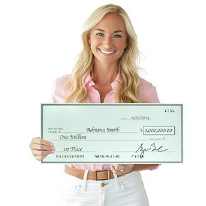 Giant Check (46 x 19.5 inches - X-Large Size) - Large Fake Check Award - Big Checks for Presentations - Oversized Checks for Presentation