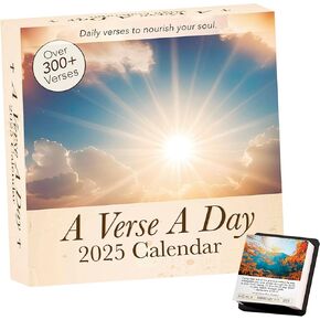 Hannah Faith A Bible Verse A Day 2025 Calendar | 300+ Christian Verses from the NIV Bible to Inspire Your Daily Devotional, Positive Motivational Religious Daily Verses for Men & Women