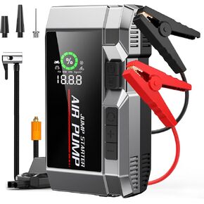 7000A Car Jump Starter with Air Compressor, 35000mAh Battery Jumper Starter Portable, Jump Starter Battery Pack (All Gas/10.0L Diesel),150PSI Tire Inflator, 70 Starts 12V Auto Battery Booster