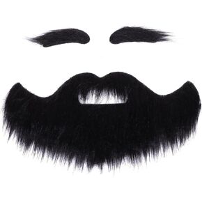 Honcloud Cosplay Beard with Eyebrow Set for Adult Material Novelty Mustaches for Halloween Costume Accessories