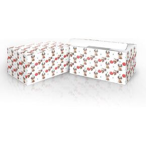 Linelglobal Christmas Gift Box with Lid for Kid Women Men 8.6" - Illumination