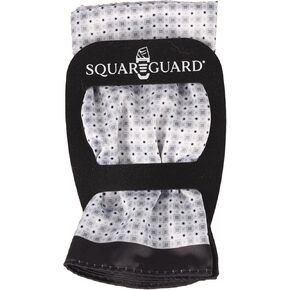 Silver Geometric Pocket Square & Pocket Square Holder, Large