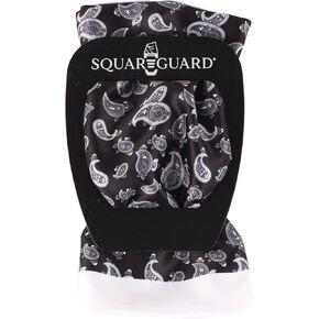 Black/White Paisley Pocket Square & Pocket Square Holder, Large
