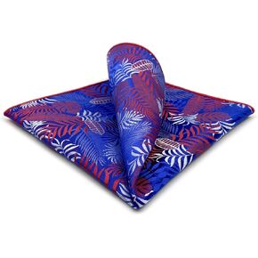 S&W SHLAX&WING Pocket Square for Men Suits Pattern Multi color Blue Red White for Prom Party