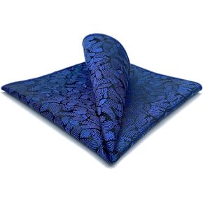 S&W SHLAX&WING Mens Pocket Square for Suit Navy Blue Black Large Size Pattern 12×12 Business in Kuwait