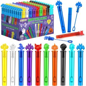 OCHIDO Halloween Party Favors for Kids Goodie Bag Fillers Gifts -200 Pack Halloween Themed Mini Bubble Set for Halloween Treats School Classroom Rewards Gifts,Trick Or Treat Goodie Toys Bulk