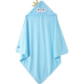 JN&LULU Organic Cotton Fabric Hooded Towel for Kids & Toddlers, Ideal at Bath, Beach, Pool (Cow)