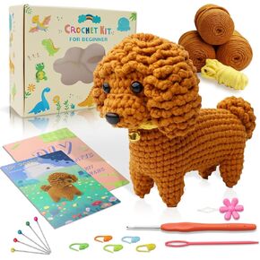 rumlick Crochet Kit for Beginners, Beginner Crochet Kit for Adults Kids with Step-by-Step Video Tutorials, Knitting Kit for Beginners