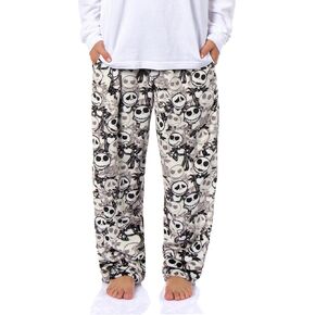 Men's Pajama Pants Soft Plush Fleece Graphic Print with Adjustable Elastic Waistband and Side Pockets
