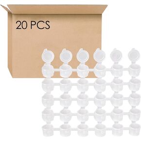 كوب طلاء صغير لشرائط الطلاء الفارغة من SHIDOW، أواني أكواب طلاء صغيرة لشرائط الطلاء الفارغة، لوازم فنية للرسم الفني للفصول الدراسية والمدارس واللوحات الفنية والمهرجانات الفنية (20 قطعة 3 مل) in Kuwait