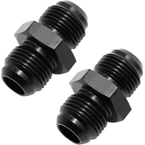 VIKKSAER 2pcs 6AN Male to 5/16" Hardline Fuel Tube Fitting, for Fuel Delivery, Engine Modification, Fuel System (6AN to 5/16)