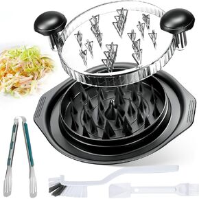 Chicken Shredder, Yisionu Large Chicken Shredder Tool, Professional Chicken Breast Shredder Tool Twist, Transparent Lid, Ergonomic Handle, Meat Shredder, Dishwasher Safe, Non-slip Design, Easy Clean