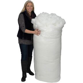 Fairfield Soft Touch Poly-fil Supreme Ultra Plush Fiber Fill, Stuffing for Stuffed Animals, Couch Cushions, Fake Snow and More, Bright White, 25 Pounds Box