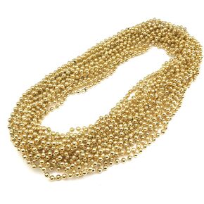 Oojami 72 قطعة 33 بوصة 07 مم ذهبي معدني اللون ماردي غرا الخرز قلادة مطرزة مثالية لليلة رأس السنة الجديدة، وحفلات الذكرى السنوية، ومفضلات الحفلات، وديكورات الطاولة المركزية in Kuwait