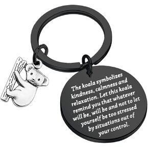 ENSIANTH Koala Keychain Koala Lover Gift Animal Lover Gift Inspirational Koala Jewelry for Friend