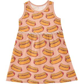 Little Girls Cotton Dress Sleeveless Casual Summer Sundress Printed Jumper Skirt 2-8 Years