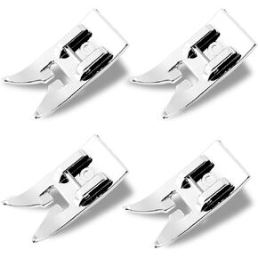 4pcs ATQYZLM Zig Zag, Premium Stainless Steel Sewing Machine Foot, Straight Stitch Presser Foot Universal Purpose Snap On Foot for Singer, Brother, Janome, Toyota, Etc Domestic Sewing Machines