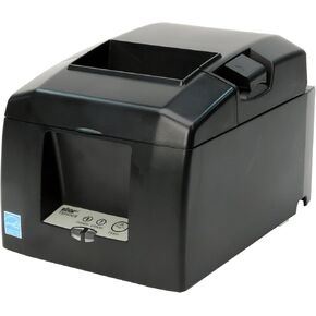 طابعة الإيصالات الحرارية بتقنية البلوتوث من Star Micronics TSP654IIBi2 مع اتصال تلقائي لنظام iOS، وقاطع تلقائي، ومصدر طاقة خارجي - رمادي (متجدد)