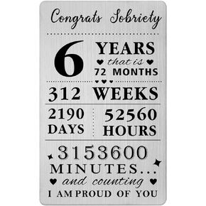 Gezxin 8 Year Sobriety Card For Men Women- 8th 8 Year Sober Gifts- Silver Recovery Presents