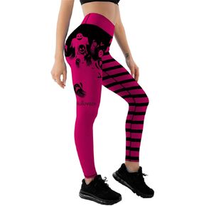 Women's Seamless Stretch Halloween Long Pants Funny Ghost Pattern High Waist Happy Halloween Print Leggings Tights