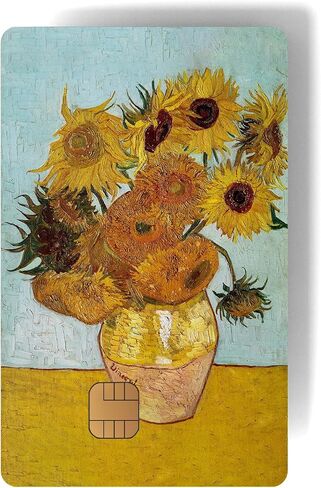 ملصق بطاقة ائتمان Van Gogh Sunflower، ملصق جلد البطاقة لـ EBT، الائتمان، الخصم، بطاقة ائتمان قسيمة الطعام، النقل، غطاء جلد بطاقة المفتاح، in Saudi Arabia
