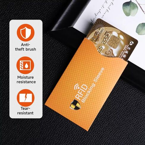 RFID Blocking Sleeves 9 Pcs Credit Card Protector for Purses Debit Card Blocker Identity Card Holder Set for Women Men Identity Theft Protection in Saudi Arabia