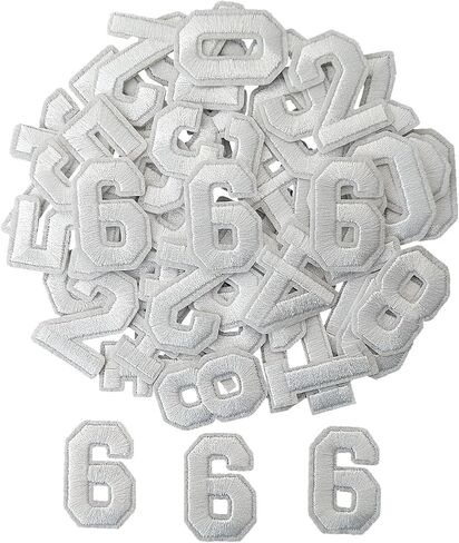 Iron on Letter 104Pcs Alphabet A to Z Patches with Ironed Adhesive, Decorate Repair Patches for Jackets Shirts Hats Bags Jeans/White in Saudi Arabia