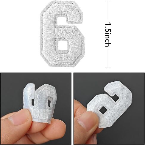 Iron on Letter 104Pcs Alphabet A to Z Patches with Ironed Adhesive, Decorate Repair Patches for Jackets Shirts Hats Bags Jeans/White in Saudi Arabia