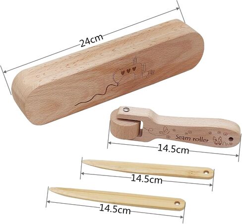 Fbshicung Seam Roller Beech Wood Tailors Clapper Seam Flattening Tool and Point Tuner Tools for Quilting, Sewing, Print, Wallpaper in Saudi Arabia