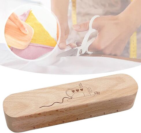 Fbshicung Seam Roller Beech Wood Tailors Clapper Seam Flattening Tool and Point Tuner Tools for Quilting, Sewing, Print, Wallpaper in Saudi Arabia