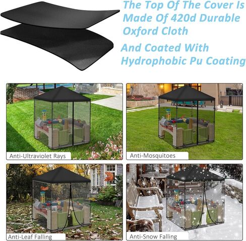 غطاء مظلة للأماكن الخارجية مناسب لمسرح ستيب 2 - جيد التهوية وغير خانق، مقاوم للرياح، محمي من الأشعة فوق البنفسجية - قماش أكسفورد مقاوم للماء 420D - غطاء سقف لبيت لعب الأطفال in Kuwait