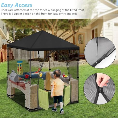 غطاء مظلة للأماكن الخارجية مناسب لمسرح ستيب 2 - جيد التهوية وغير خانق، مقاوم للرياح، محمي من الأشعة فوق البنفسجية - قماش أكسفورد مقاوم للماء 420D - غطاء سقف لبيت لعب الأطفال in Kuwait