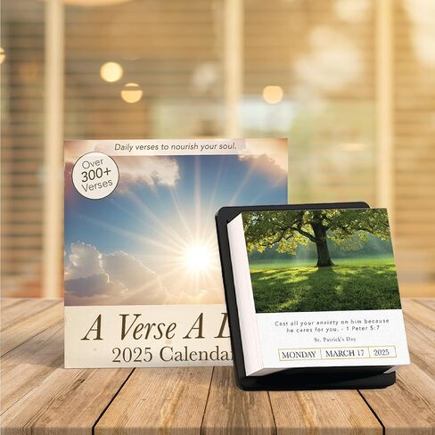 Hannah Faith A Bible Verse A Day 2025 Calendar | 300+ Christian Verses from the NIV Bible to Inspire Your Daily Devotional, Positive Motivational Religious Daily Verses for Men & Women in Saudi Arabia