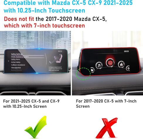 TTCR-II Compatible with Mazda CX-50 Screen Protector 2023 2024 2025 2026, for Mazda CX-50 Screen Protector Mazda CX-90 10.25-Inch, for 2024-2026 Mazda CX-90 Turbo Preferred/Turbo Select Touchscreen | for Mazda CX-50 Screen Protector Mazda CX-90 10.25-Inch in Kuwait