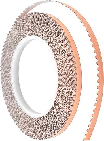 YEZHET Scalloped Copper Foil Tape, 1/4 Inch Black Backed Copper foil for Stained Glass in Kuwait