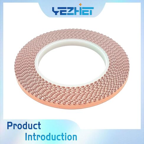 YEZHET Scalloped Copper Foil Tape, 1/4 Inch Black Backed Copper foil for Stained Glass in Kuwait