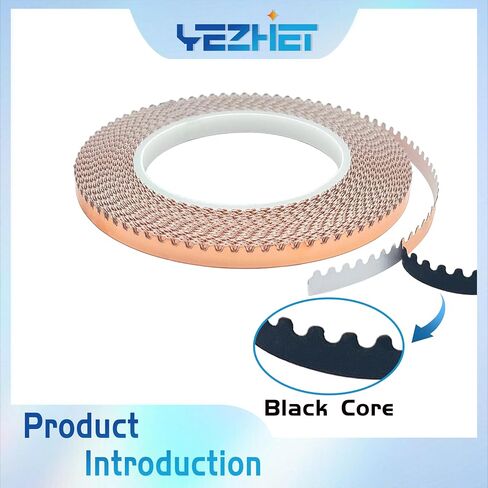 YEZHET Scalloped Copper Foil Tape, 1/4 Inch Black Backed Copper foil for Stained Glass in Kuwait