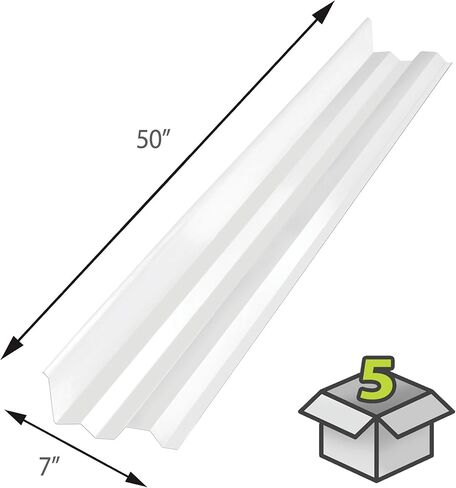 Suntuf SUNTUF White Opal Side Ridge Cap 50" (5PK) (706961) in Saudi Arabia