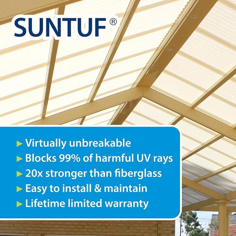 Suntuf SUNTUF White Opal Side Ridge Cap 50" (5PK) (706961) in Saudi Arabia