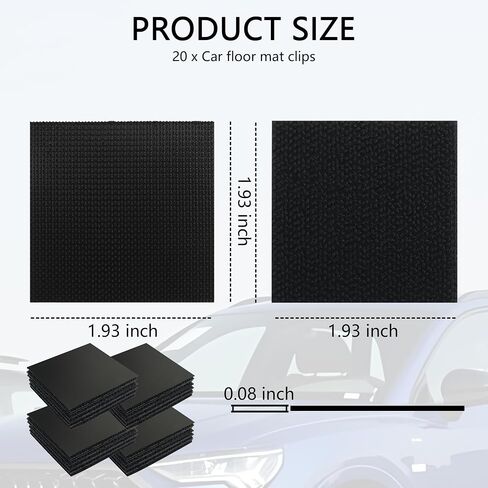 20PCS Car Floor Mat Retainer for Automotive Carpet,Super-Adhesive Hidden Car Mat Clips Keep Car Mats from Sliding,Universal Anti Skid Mat for Truck Mats,Car Seat Cushion (20PCS) in Saudi Arabia