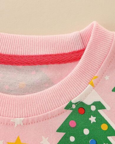 Mrocioa Toddler Girls Sweatshirt Holiday Sweater Reindeer Shirt Kids Xmas Pullover Sweater Tops 2-7T in Kuwait