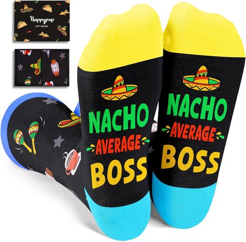 HAPPYPOP Boss Gifts Socks Ideas - Boss Gifts for Men Women, Boss Gifts, Worlds Best Boss Women Gifts in Saudi Arabia