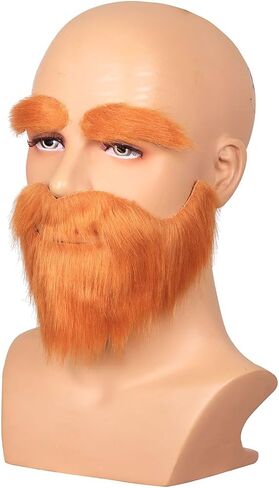 Honcloud Cosplay Beard with Eyebrow Set for Adult Material Novelty Mustaches for Halloween Costume Accessories in Saudi Arabia