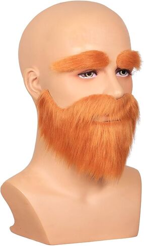 Honcloud Cosplay Beard with Eyebrow Set for Adult Material Novelty Mustaches for Halloween Costume Accessories in Saudi Arabia