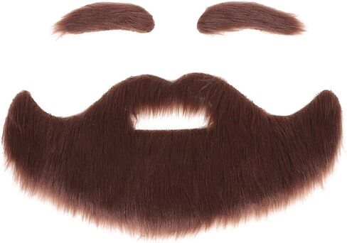 Honcloud Cosplay Beard with Eyebrow Set for Adult Material Novelty Mustaches for Halloween Costume Accessories in Saudi Arabia